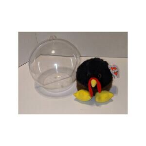 Vintage 1997 Puffkins Strut the Turkey Beanie Plush Toy Tags Case Swibco